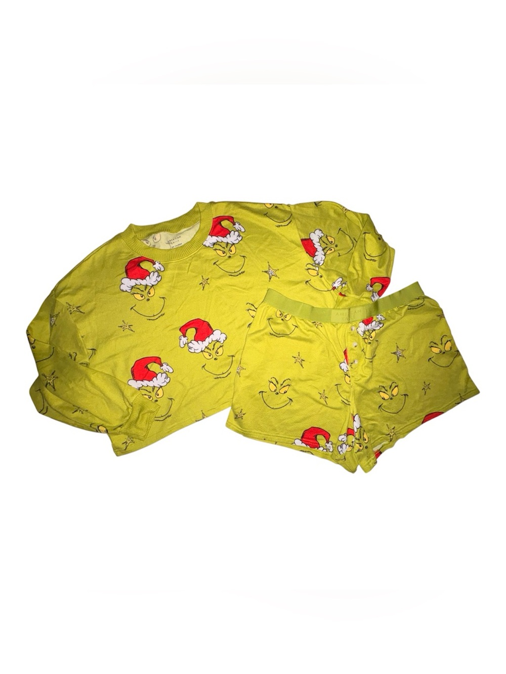 American Eagle Grinch pajama lounge set size XL